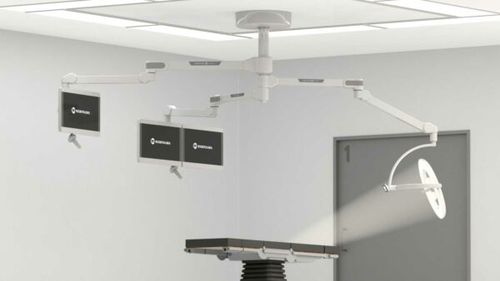 Braccio di supporto per sala operatoria - TRIO - Merivaara - a soffitto