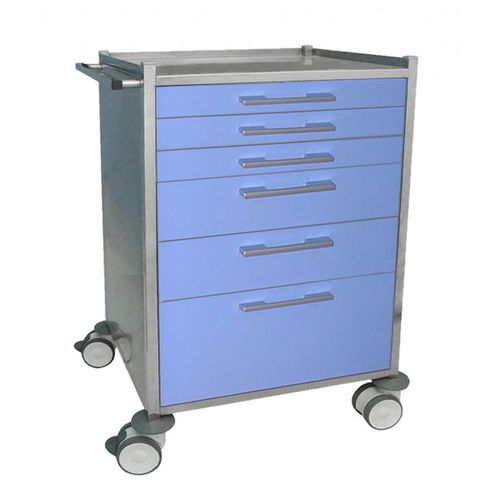 Carrello ospedaliero - M2001-F - Mobiclinic - per uso generale / multifunzione / in acciaio inossidabile