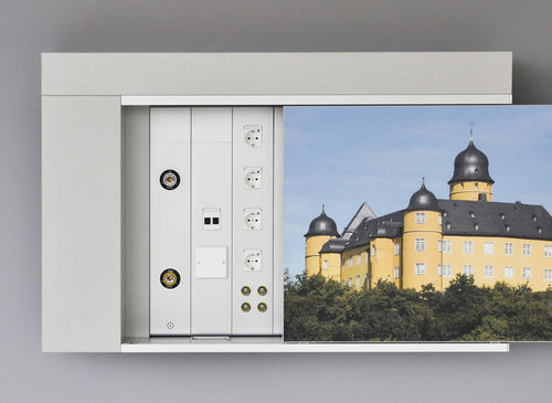 Trave testaletto a muro - VIP 2000 - modul technik - orizzontale / per camera di degenza / con illuminazione