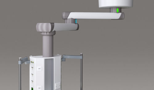 Braccio di distribuzione a soffitto - moduversa plus - modul technik - per terapia intensiva / per sala operatoria / articolato