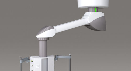Braccio di distribuzione a soffitto - moduversa HM - modul technik - per sala operatoria / articolato