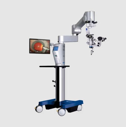 Microscopio operatorio oftalmico - Hi-R NEO 900 - Haag-Streit Surgical - per chirurgia maxillo-facciale / con rotelle