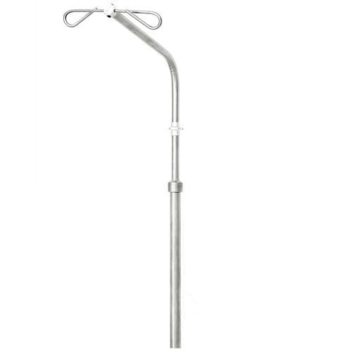 Asta portaflebo su guida di scorrimento - IV1000880 - MTH Medical GmbH - 2 ganci / telescopica / in acciaio inossidabile