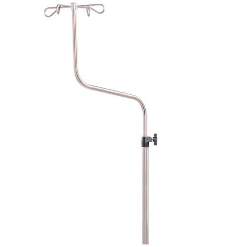 Asta portaflebo su guida di scorrimento - IV1000881 - MTH Medical GmbH - 4 ganci / telescopica / in acciaio inossidabile
