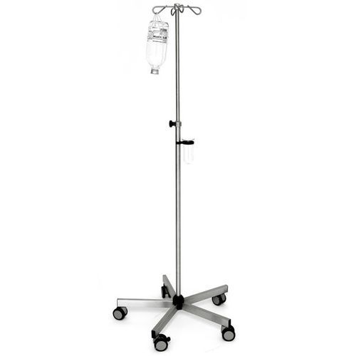 Asta portaflebo con rotelle - I225000 - MTH Medical GmbH - 4 ganci / telescopica / ad altezza regolabile
