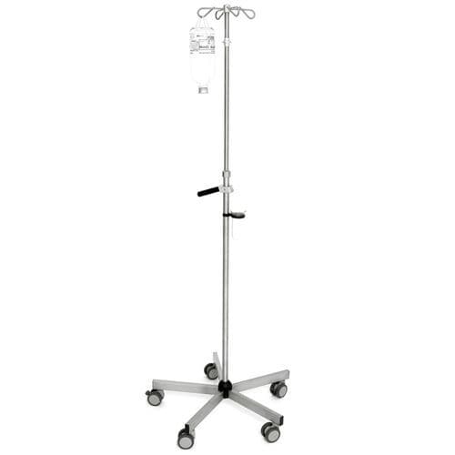 Asta portaflebo con rotelle - I140181 - MTH Medical GmbH - 4 ganci / telescopica / ad altezza regolabile
