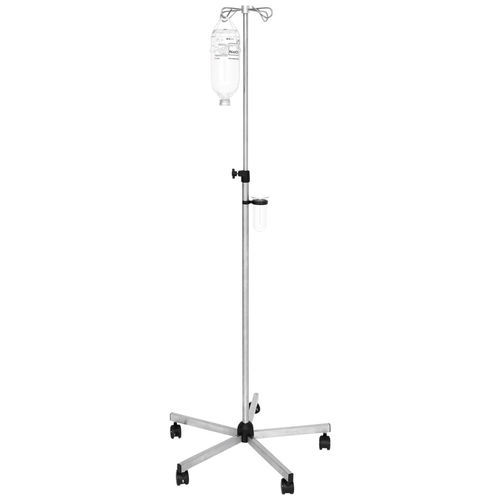 Asta portaflebo con rotelle - I130000 - MTH Medical GmbH - 4 ganci / telescopica / in acciaio inossidabile