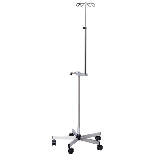Asta portaflebo con rotelle - IV100909 - MTH Medical GmbH - 4 ganci / per pompe-siringa / telescopica
