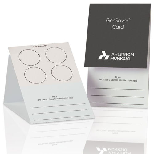 FTA card per conservazione di DINA - GenSaver™ - Ahlstrom-Munksjö - per applicazioni medico-legali / per genomica / di sangue