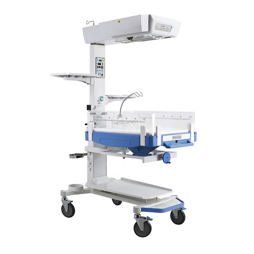 Tavolo di rianimazione neonatale con lampada per fototerapia - HKN-93 series - Ningbo David Medical Device - su rotelle / con allarme / con timer APGAR