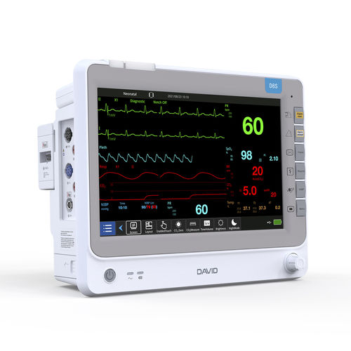 Monitor multiparametrico portatile - D8 - Ningbo David Medical Device - compatto / ECG / RESP