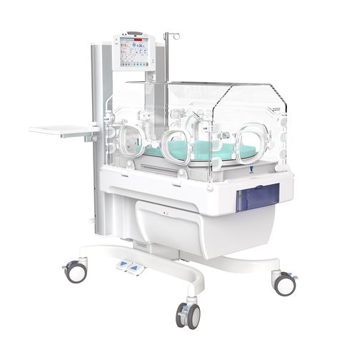 Incubatrice neonatale con rotelle - YP-2800B - Ningbo David Medical Device - ad altezza regolabile / con monitor / con contenitore