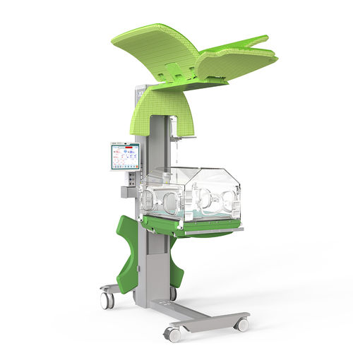 Incubatrice neonatale con rotelle - YP-2500B - Ningbo David Medical Device - ad altezza regolabile / con touch screen / con monitor