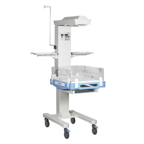 Tavolo di rianimazione neonatale con lampada per fototerapia - HKN-9010 - Ningbo David Medical Device - su rotelle / con allarme / con timer APGAR
