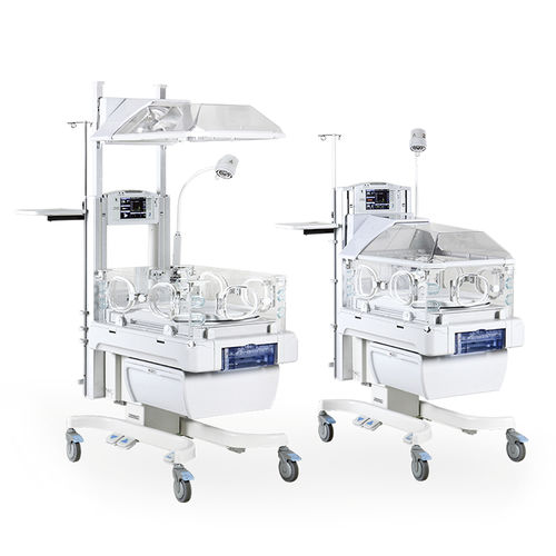 Incubatrice neonatale con rotelle - YP-3000 - Ningbo David Medical Device - ad altezza regolabile / con monitor / con lampada per fototerapia