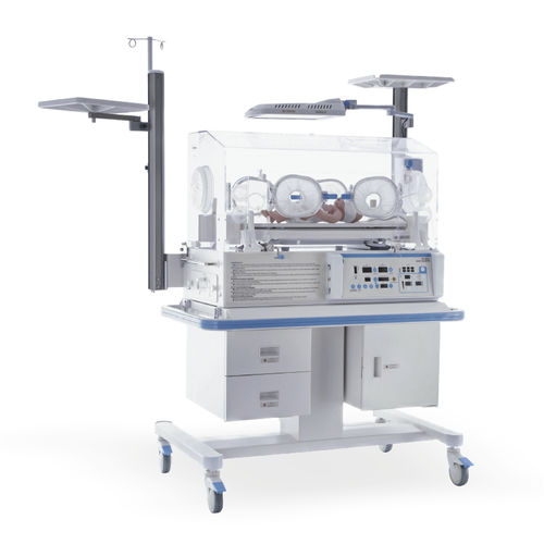 Incubatrice neonatale con rotelle - YP-500A - Ningbo David Medical Device - con touch screen / con lampada per fototerapia / con bilancia
