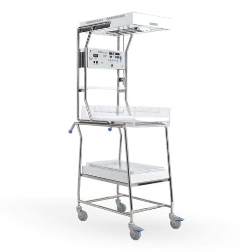 Tavolo di rianimazione neonatale con lampada per fototerapia - HKN-2000 - Ningbo David Medical Device - su rotelle / con allarme / con timer APGAR