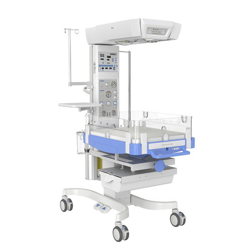 Tavolo di rianimazione neonatale con ventilatore - HKN-93C - Ningbo David Medical Device - con contenitore / con lampada per fototerapia / con bombola di ossigeno