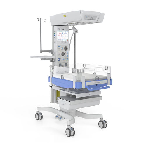 Tavolo di rianimazione neonatale con ventilatore - HKN-93CS - Ningbo David Medical Device - con monitor / con contenitore / con touch screen