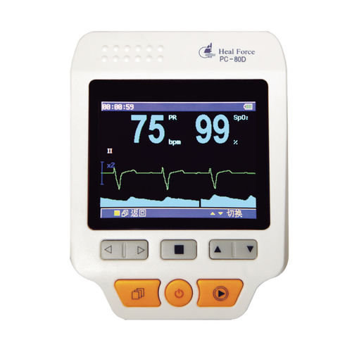 Monitor ECG per paziente - PC-80D - Heal Force - di frequenza cardiaca / SpO2 / per terapia intensiva