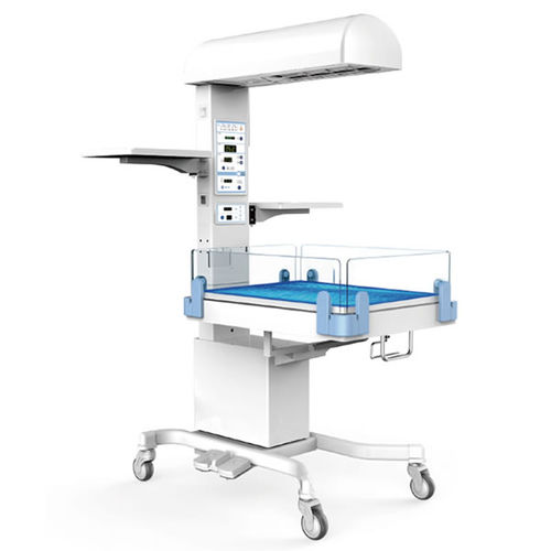 Tavolo di rianimazione neonatale con lampada per fototerapia - FXQ4A - Heal Force - su rotelle / ad altezza regolabile / con allarme