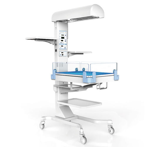 Tavolo di rianimazione neonatale con lampada per fototerapia - FXQ4B - Heal Force - su rotelle / con allarme / con timer APGAR