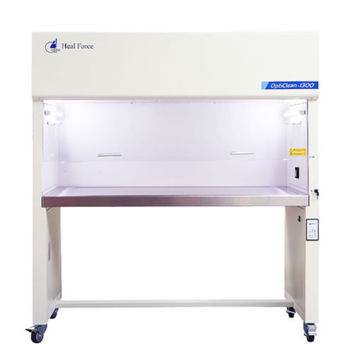 Banco pulito di decontaminazione - OptiClean 1300 - Heal Force - da laboratorio / con rotelle / a flusso laminare verticale