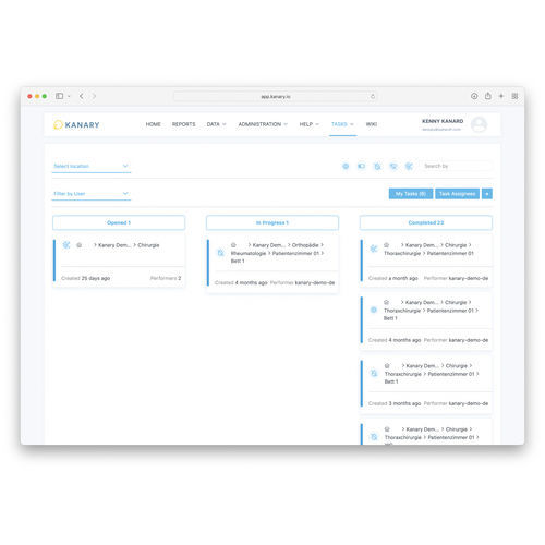 Software medico - Kanary - OPHARDT Hygiene-Technik - per l'igiene delle mani / di gestione / di monitoraggio