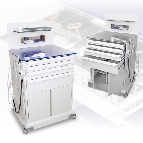 Riunito ORL - OTOSMART COMPACT - OPTOMIC - con ripiani / con cassetti / con rotelle