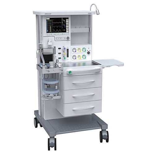 Sistema per anestesia su carrello - A9600 - Oricare - con monitoraggio respiratorio / con sistema di evacuazione dei gas anestetici / con miscelatore di gas elettronico
