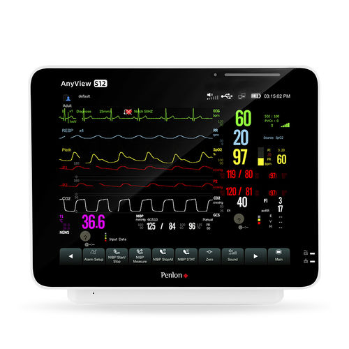 Monitor compatto per paziente - AnyView S12 - Penlon - ECG / RESP / SpO2