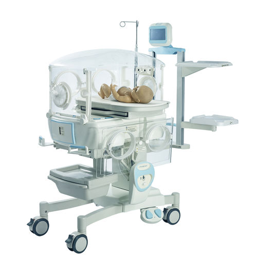 Incubatrice neonatale con rotelle - INC 200 - Phoenix Medical Systems  - ad altezza regolabile / Trendelenburg / con monitor