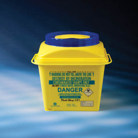 Contenitore per rifiuti - SH-018 - PLASTI LAB - da laboratorio / in polipropilene / sicuro