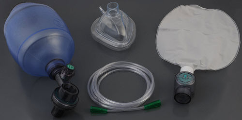 Rianimatore manuale monouso - 130 253 - Plasti-med - in PVC / con valvola di sovrapressione