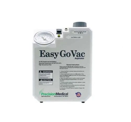 Aspiratore di muco elettrico - EasyGoVac  - Precision Medical - a batteria / per uso domiciliare / portatile