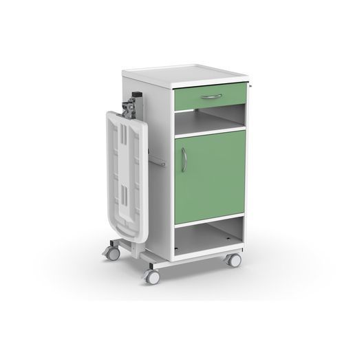 Comodino con rotelle - NS-22 - PROMA REHA - con tavolino servitore integrato / con blocco