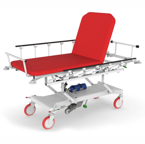 Barella con carrello da trasporto - TAURUS - PROMA REHA - di emergenza / pneumatica / ad altezza regolabile