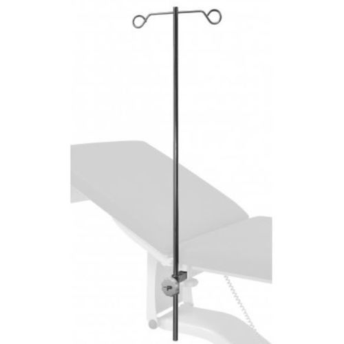 Asta portaflebo su guida di scorrimento - 985-01 - Promotal - 2 ganci / telescopica / in acciaio inossidabile
