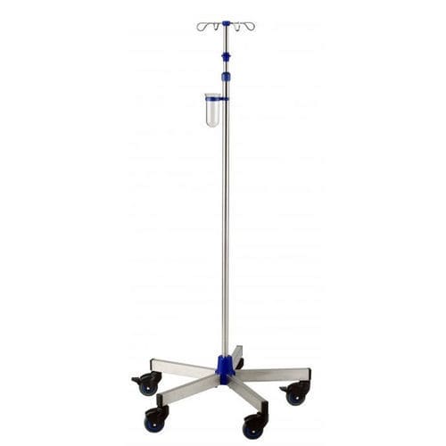 Asta portaflebo con rotelle - I-I12113 - provita medical - 4 ganci / in acciaio inossidabile / per terapia intensiva