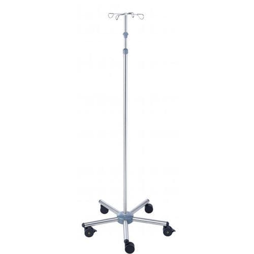Asta portaflebo con rotelle - I-PRE001 - provita medical - 4 ganci / in acciaio inossidabile / ad altezza regolabile