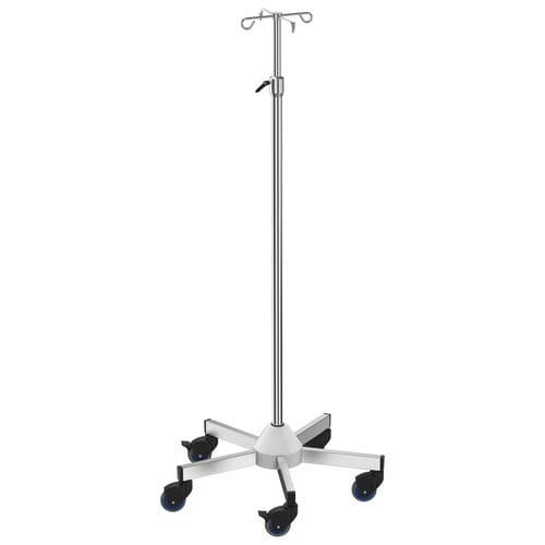 Asta portaflebo con rotelle - I-D02124 - provita medical - 4 ganci / per pompe-siringa / telescopica