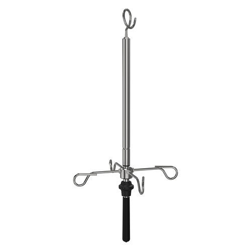 Asta portaflebo su guida di scorrimento - I1001312 - provita medical - a soffitto / 4 ganci / in acciaio inossidabile