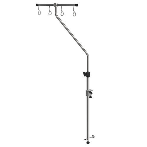 Asta portaflebo a muro - I2002022 - provita medical - su guida di scorrimento / 4 ganci / in acciaio inossidabile