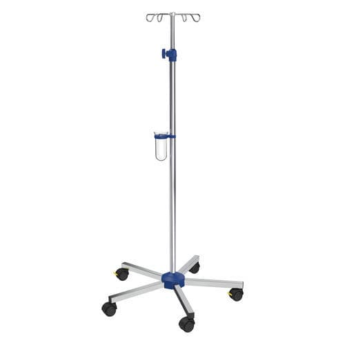 Asta portaflebo con rotelle - I-N41122 - provita medical - 4 ganci / per letto / ad altezza regolabile