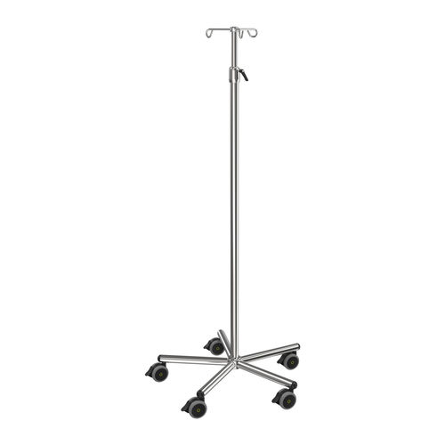Asta portaflebo con rotelle - I-OPRE01 - provita medical - 3 ganci / in acciaio inossidabile / per letto