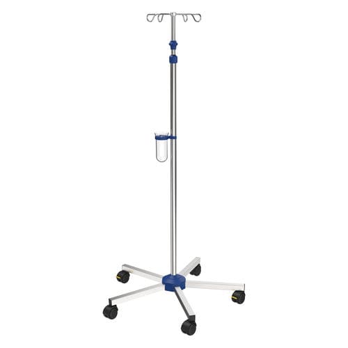 Asta portaflebo con rotelle - I-N11212 - provita medical - 4 ganci / per letto / telescopica
