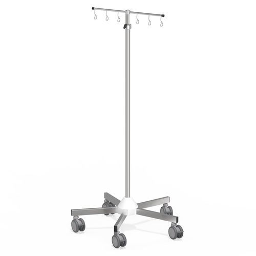 Asta portaflebo con rotelle - I-P02226 - provita medical - 6 ganci / in acciaio inossidabile / ad altezza regolabile