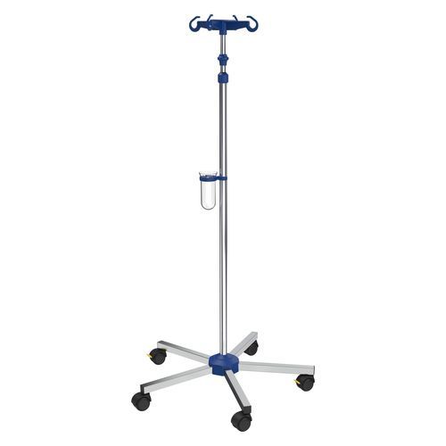 Asta portaflebo con rotelle - I-N41211 - provita medical - 4 ganci / telescopica / per letto