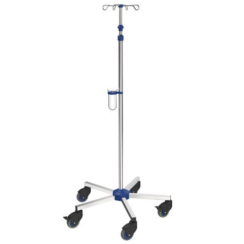 Asta portaflebo con rotelle - I-N12113 - provita medical - 4 ganci / in acciaio inossidabile / per letto