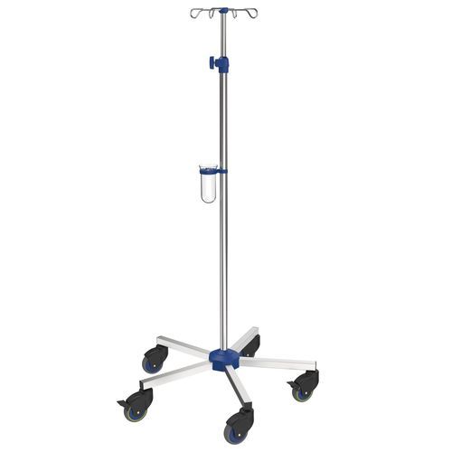 Asta portaflebo con rotelle - I-N12123 - provita medical - 4 ganci / in acciaio inossidabile / per letto